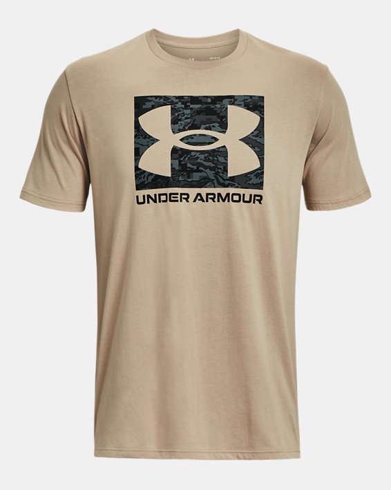 Camiseta de manga corta UA ABC Camo Boxed Logo para hombre, Brown, pdpMainDesktop image number 4